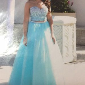 2 piece Sweet sixteen dress, Tiffany &co theme.
